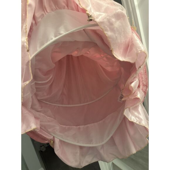 New GIRLS M 7/8 PRINCESS HALLOWEEN COSTUME DRESS TIARA WHAT A CHARACTER! Pink - Picture 3 of 7